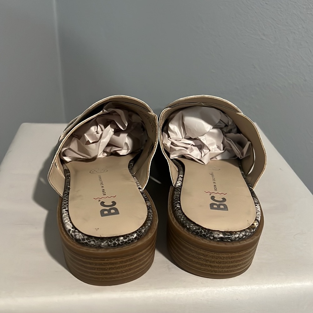 New BC Footwear Snake Print Python Mules - Picture 9 of 12